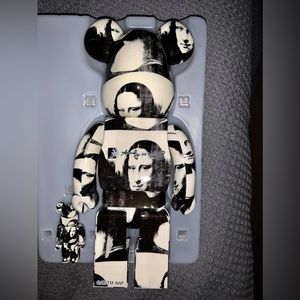 New in the Box Bearbrick Andy Warhol Mona Lisa 100 400 Be@Rbrick Doble Double